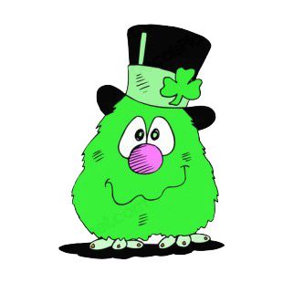Irish fuzzy creature listed in saint patrick's day decals.