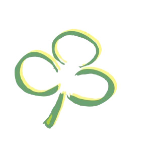 Shamrock sketch listed in saint patrick's day decals.