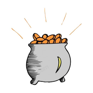 Grey pot of gold  listed in saint patrick's day decals.