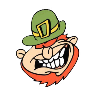 Leprechaun laughing listed in saint patrick's day decals.