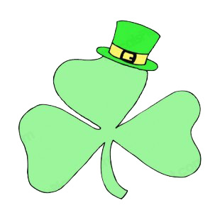 Shamrock with irish hat listed in saint patrick's day decals.