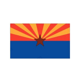 Arizona state flag listed in states decals.