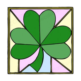 Shamrock stained glass listed in saint patrick's day decals.