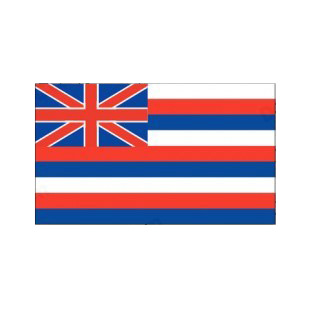 Hawai state flag listed in states decals.