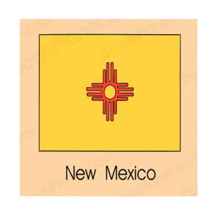 New Mexico state flag listed in states decals.