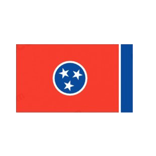 Tennessee state flag listed in states decals.