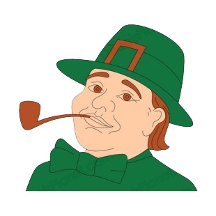 Leprechaun smoking pipe listed in saint patrick's day decals.