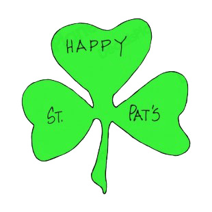 Happy St Pats shamrock listed in saint patrick's day decals.
