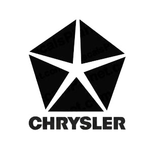 Chrysler logo and text listed in chrysler decals.