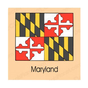 Maryland state flag listed in states decals.