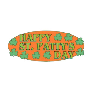 Happy St. Pattys day logo listed in saint patrick's day decals.