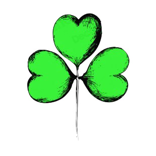 Shamrock listed in saint patrick's day decals.