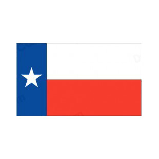 Texas state flag listed in states decals.