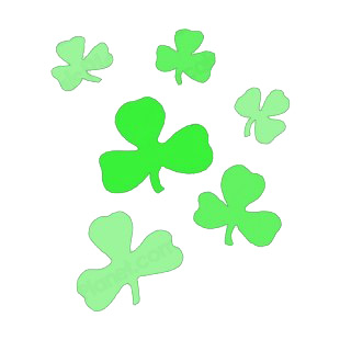 Shamrocks listed in saint patrick's day decals.