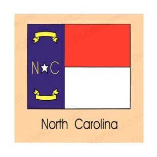 North Carolina state flag listed in states decals.