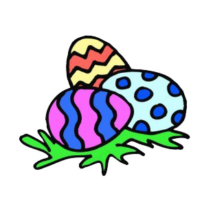 Multi colored easter egg listed in easter decals.