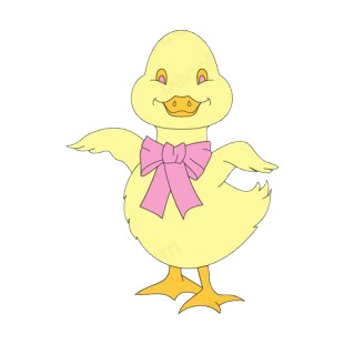 Duck with purple buckle listed in easter decals.