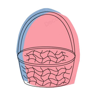 Easter basket drawing listed in easter decals.