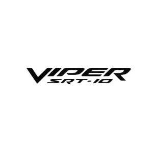 Dodge Viper SRT 10 listed in dodge decals.