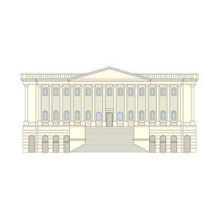 Courthouse listed in buildings decals.