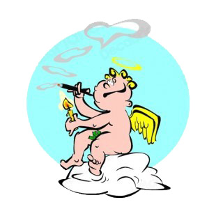 Cherub smoking listed in angels decals.