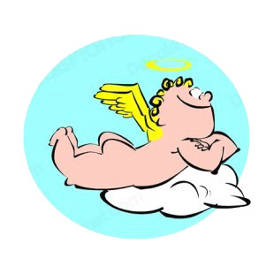 Cherub laying on cloud listed in angels decals.