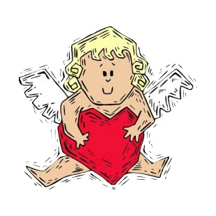 Cherub with heart listed in angels decals.