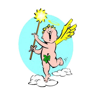 Cherub with magic wand listed in angels decals.