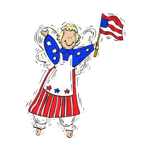 Patriotic angel with us flag listed in angels decals.