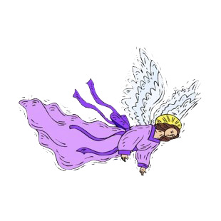Angel with purple dress listed in angels decals.