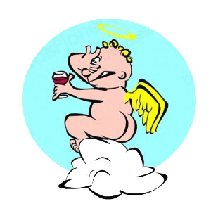Cherub scared of drink listed in angels decals.