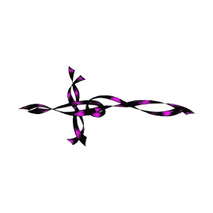 Black and purple ribbons cross listed in crosses decals.