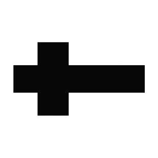 Latin cross listed in crosses decals.