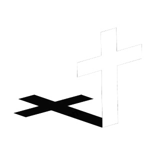 Cross with shadow listed in crosses decals.