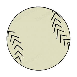 Baseball ball listed in baseball and softball decals.