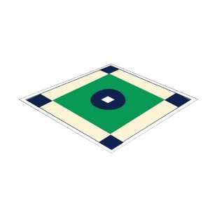 Baseball field diamond listed in baseball and softball decals.