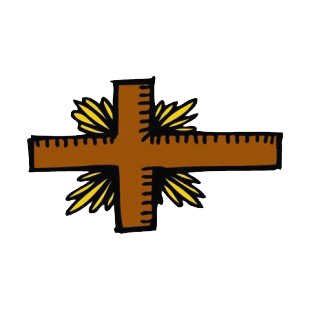 Scientology cross listed in crosses decals.