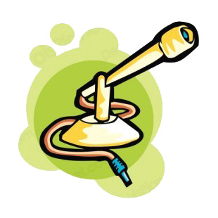 Computer microphone listed in business decals.