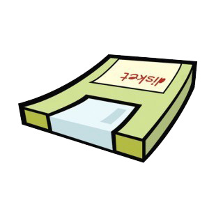 Floppy disk listed in business decals.