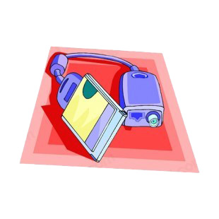 Computer connector with cable and ethernet  listed in business decals.