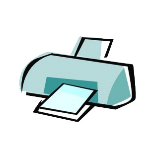 Printer drawing listed in business decals.