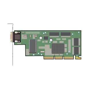 Computer vga card listed in business decals.