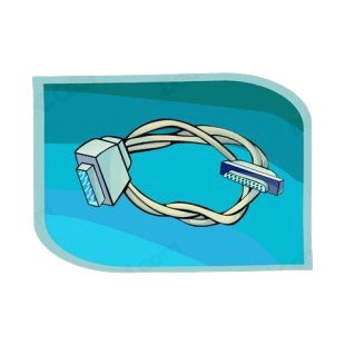 Serial port connecter and cord listed in business decals.