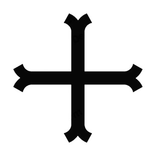 Cross fourchee listed in crosses decals.