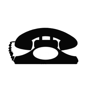 Rotary phone listed in business decals.