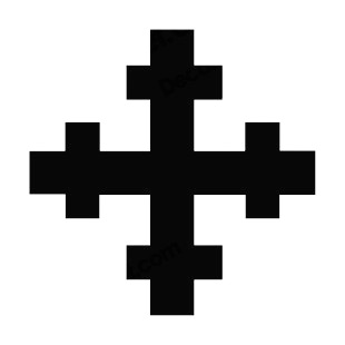 Crosslet cross listed in crosses decals.