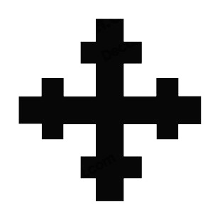 Crosslet cross listed in crosses decals.