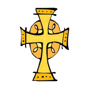 Gold celtic cross listed in crosses decals.