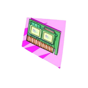 Computer chip listed in business decals.