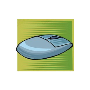 Blue computer mouse with scroller listed in business decals.